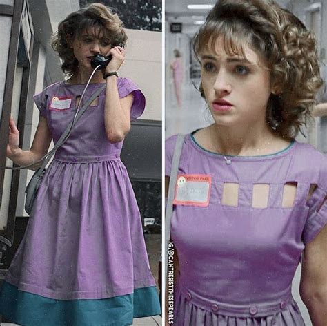 Stranger Things Season 3 Cosplay Nancy Wheeler Costume Purple Dress Skirt Outfit Specialty edu ...