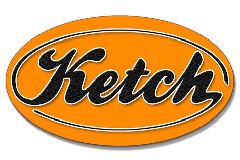 Oval Ketch Sticker – Orange – Ketch Products