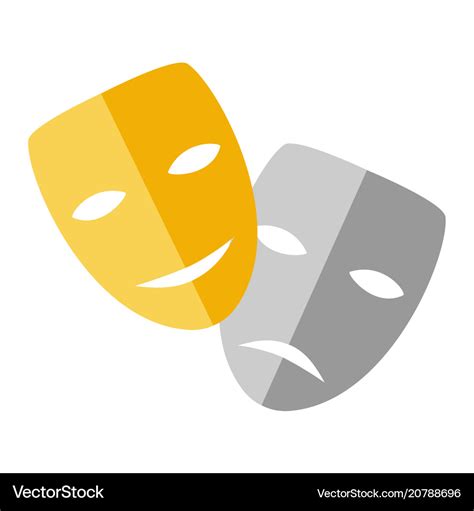 Theater masks Royalty Free Vector Image - VectorStock