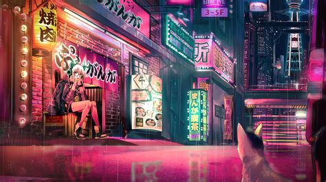 Anime City Pink Wallpapers - Wallpaper Cave