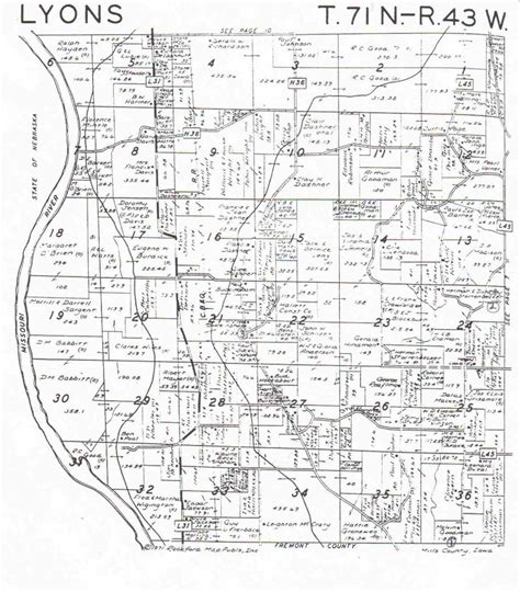 Mills County, Iowa Maps, 1971