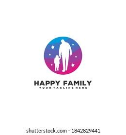 Creative Happy Family Logo Design Stock Vector (Royalty Free) 1842829441 | Shutterstock