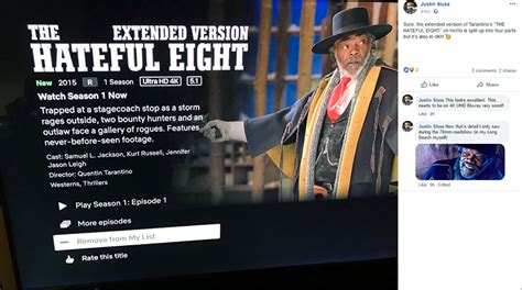 Netflix - The Hateful Eight: Extended Version (4 Episodes on Netflix in ...