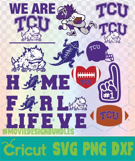 TCU FOOTBALL NCAA LOGO SVG, PNG, DXF - Movie Design Bundles