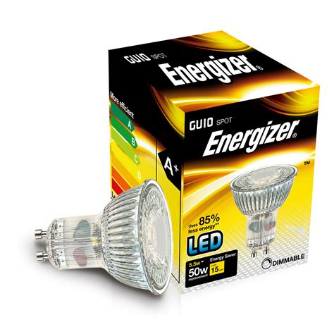 Energizer 5 / 12 x Dimmable LED GU10 3W-5W Lamp Bulbs Spotlight Cool ...