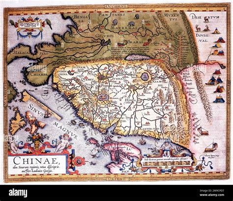 16th century Map of China Stock Photo - Alamy