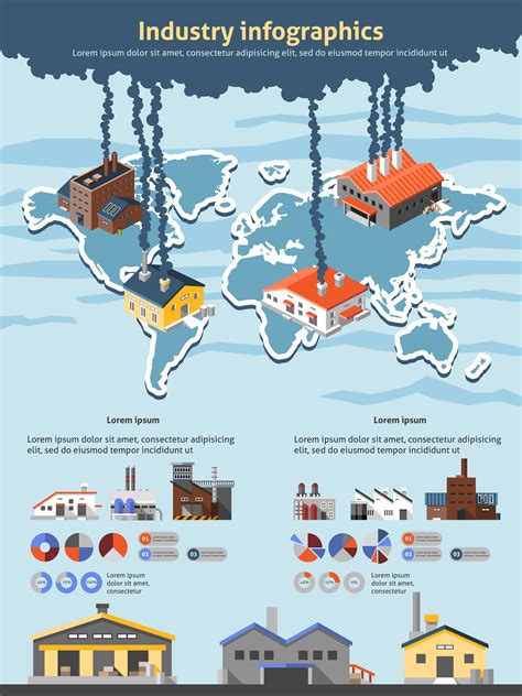 Industry Infographics Set 427683 Vector Art at Vecteezy