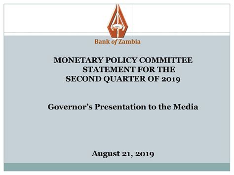 MONETARY POLICY COMMITTEE STATEMENT FOR THE SECOND QUARTER OF ppt download