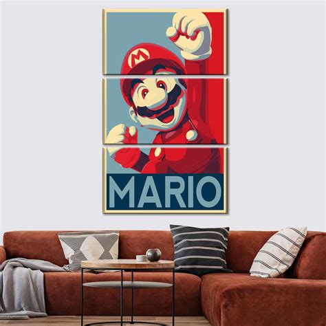 Mario Illustration Multi Panel Canvas Wall Art | ElephantStock