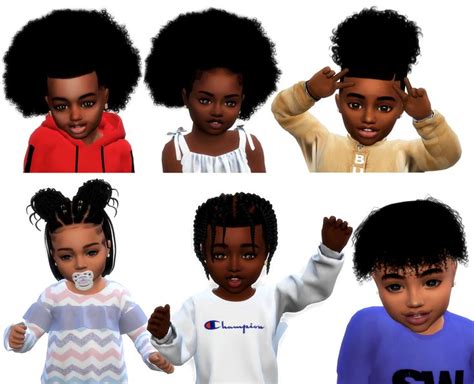 Toddler hairs // sims 4 cc // custom content black hairstyle // by xxBlackSims // #sims4 # ...