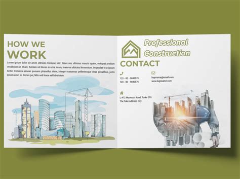 Construction Brochure Customizable PSD Template | room surf.com