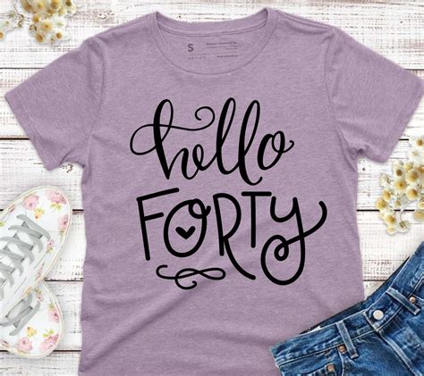 40th Birthday SVG // Hello Forty SVG Hello 40 Svg Womens | Etsy