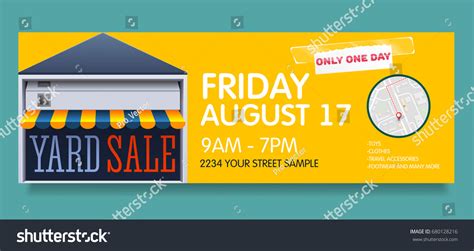 Vector Banner Template Garage Yard Sale Stock Vector (Royalty Free) 680128216 | Shutterstock