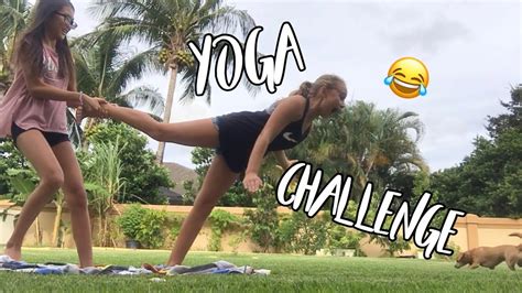 YOGA CHALLENGE (fails) | itsBlondie&Brunette - YouTube