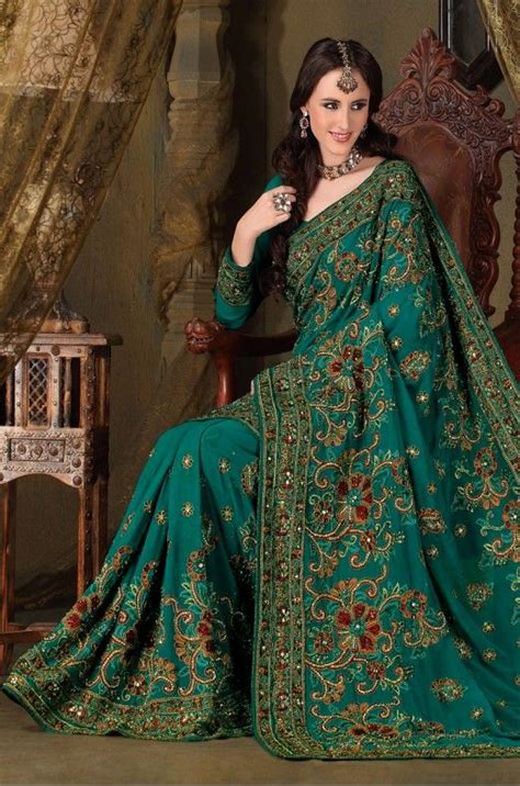 Fancy Style Good Green Color #Designer #Saree | Saree designs, Fashion, Asian fashion