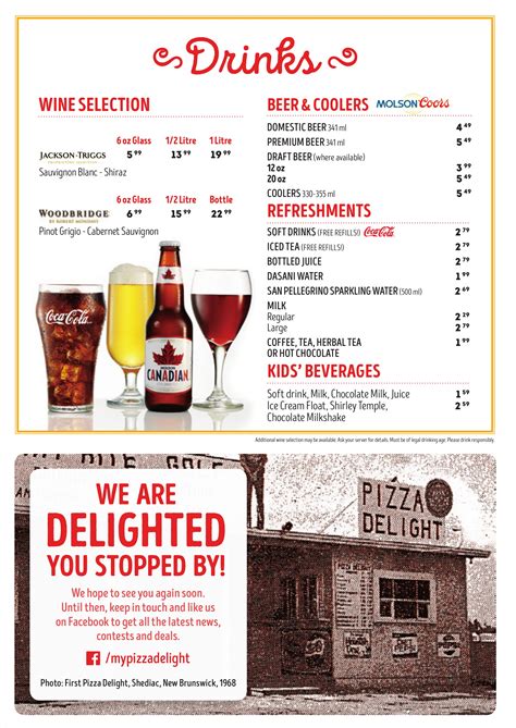 Menu - Shediac NB's Pizza Delight | Sirved