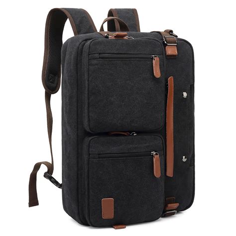 Convertible Backpack Briefcase Messenger Bag 17.3 Inch Laptop Tablet Carrying Case Shoulder Bag ...