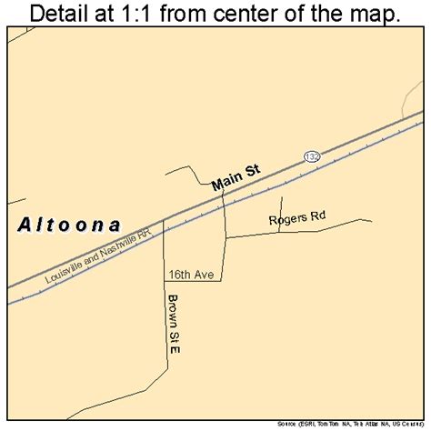 Altoona Alabama Street Map 0101660