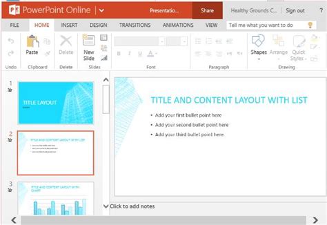 Business Wireframe Building Template For PowerPoint Online