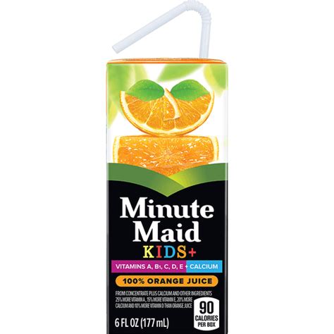 Minute Maid Orange Juice Kids Plus Carton, 6 fl oz | Shop | Pruett's Food