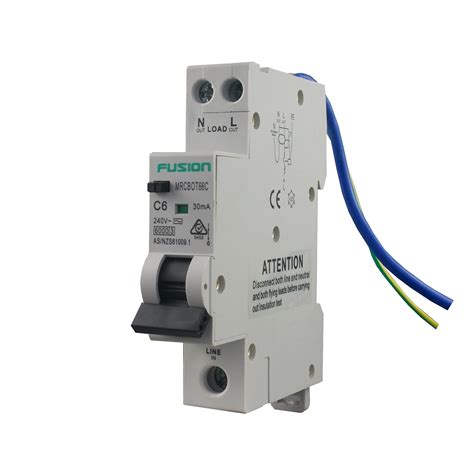 RCBO with Fly Lead 10A 1 Pole 6kA C Curve | Connected Switchgear