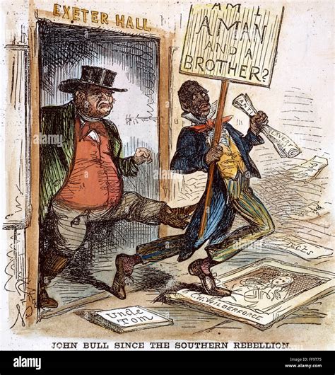 CARTOON: SLAVERY, 1861. /nJohn Bull since the Southern Rebellion ...