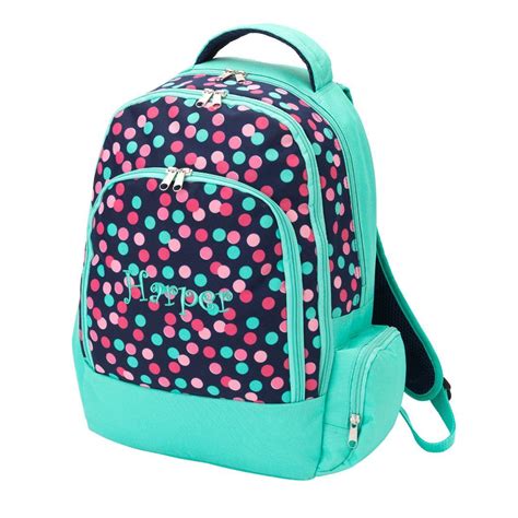 Personalized Backpack Bookbag Kids School Tote Bag - Gray Mint Paisley | Personalized backpack ...