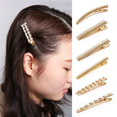 Fashion Korean Hair Clips Women Hair Accessories Metal Pearl Hairpins ...