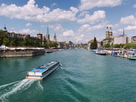 The Zurich River Boats on the Limmat