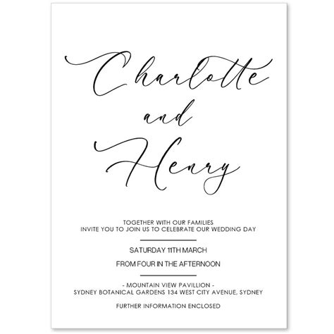 Minimalist Wedding Invitations