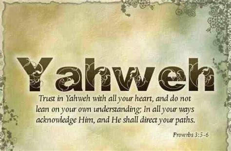 YAHWEH (LORD, JEHOVAH) (yah-weh) Lord, Jehovah IN THE OLD TESTAMENT ...