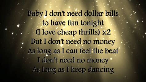 Cheap Thrills By: Sia Lyrics - YouTube