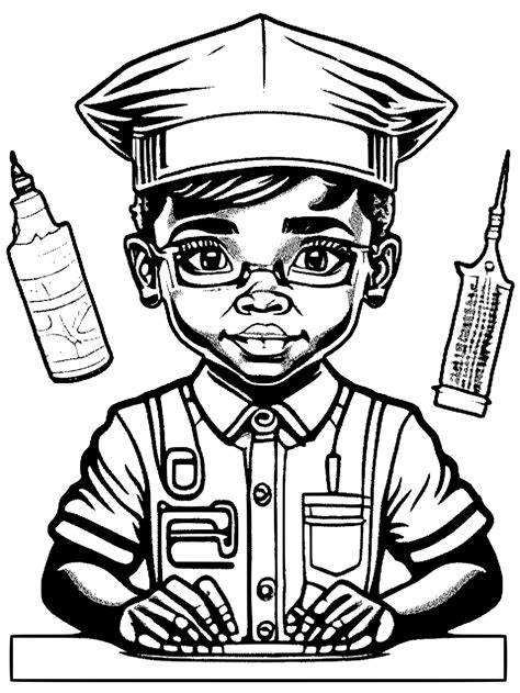 Black Children in HighPaying Professions Coloring Page · Creative Fabrica