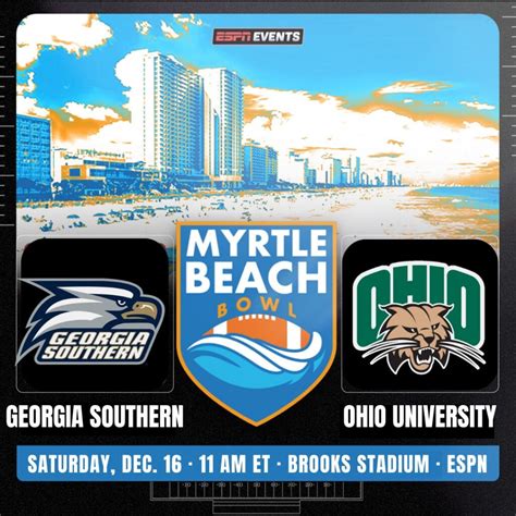 2023 Myrtle Beach Bowl to feature Ohio and Georgia Southern - Myrtle Beach Bowl