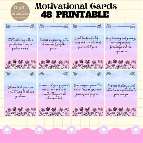 48 Motivational Printable Cards motivational Quotes, Inspirational ...