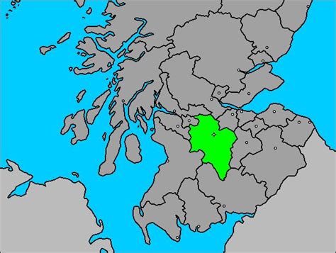 Map of Lanarkshire - Lanark, Scotland