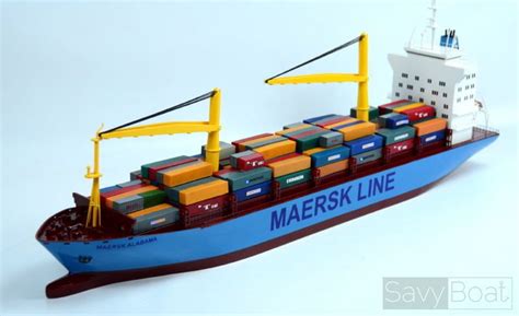 Maersk Alabama N Scale Container Ship waterline model | SavyBoat