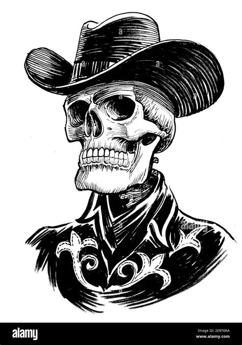 Skeleton Cowboy Drawing