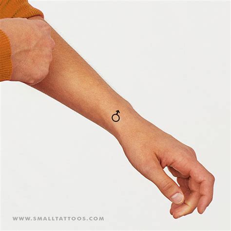 Mars Planetary Symbol Temporary Tattoo (Set of 3) – Small Tattoos