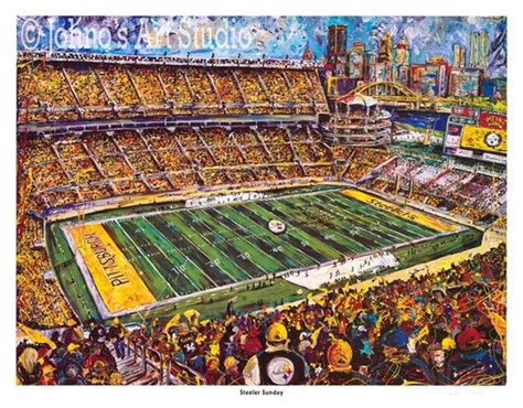 Pittsburgh Steelers Football , Heinz Field Print, Sports Art, Johno ...