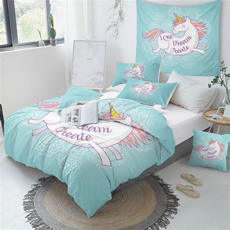 Unicorn Girly Bedding Set For Girls | Unilovers in 2020 | Girly bedding, Unicorn bedroom ...