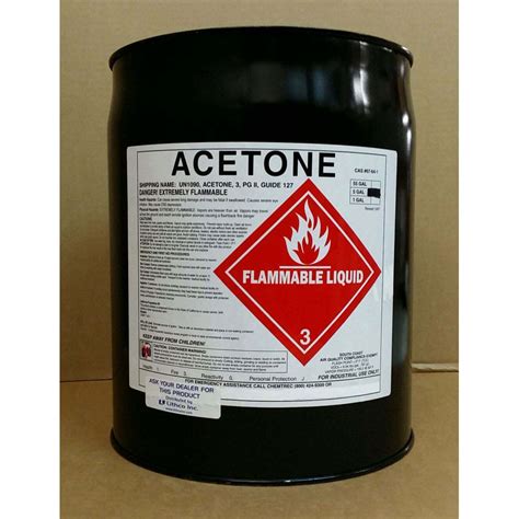 Acetone 5 gal - Bay Press Services