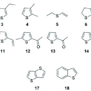 Thiophene and thiophene derivatives as formed from acetylene and nickel... | Download Scientific ...