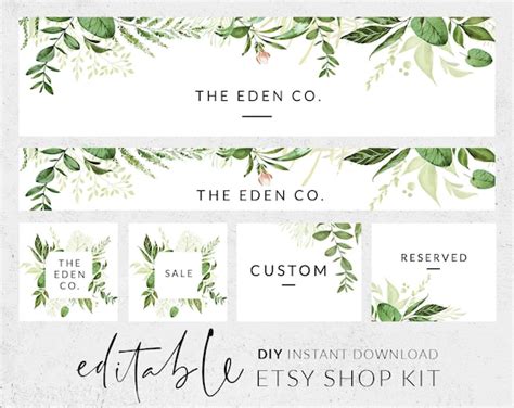 Etsy Shop Design Set Etsy Banner Etsy Shop Kit Template - Etsy