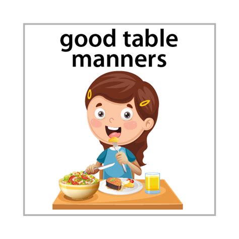 good table manners – girl | Mission Magnets - visual routine system