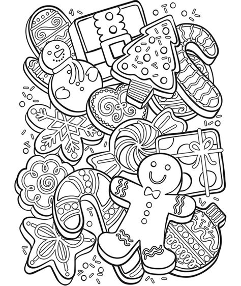 Christmas Cookie Collage Coloring Page | crayola.com