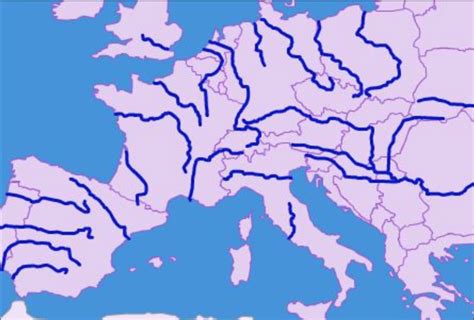 geografía, mapa de los ríos de europa Diagram | Quizlet