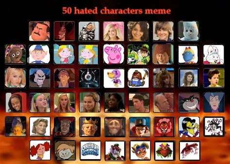 My Most Hated Characters by ButchxButtercup1996 on DeviantArt