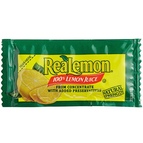 ReaLemon 4 Gram 100% Lemon Juice Packets - 200/Case