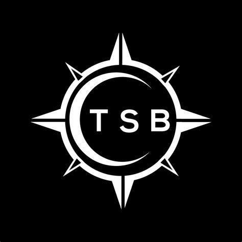 TSB abstract technology logo design on Black background. TSB creative ...